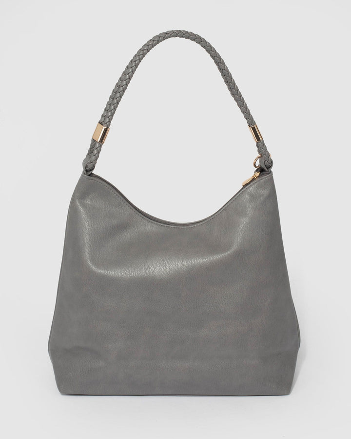 Grey Nina Double Strap Slouch Bag | Slouch Bags