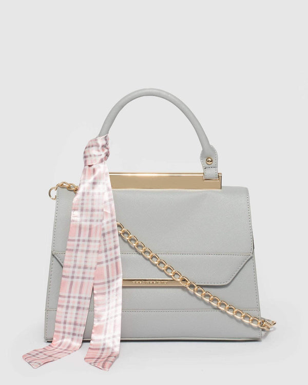 Grey Renee Medium Top Handle | Tote Bags