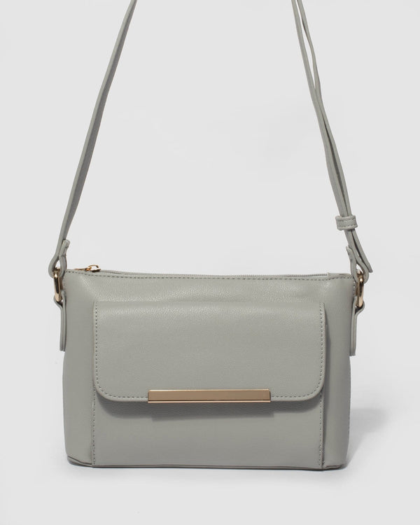 Grey Sarina Crossbody Bag | Crossbody Bags