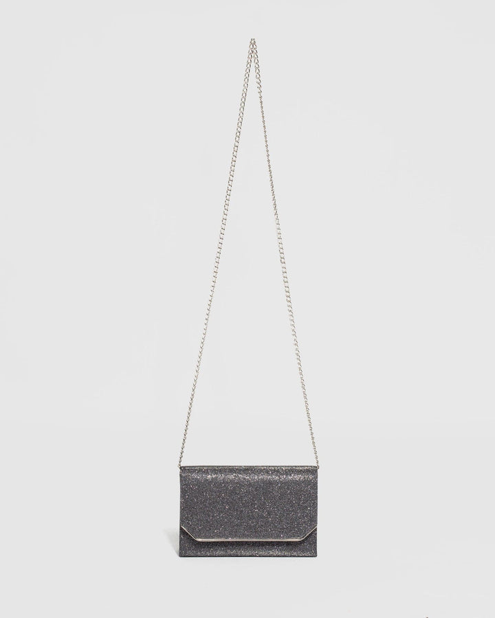 Gunmetal Penny Flap Clutch Bag | Clutch Bags