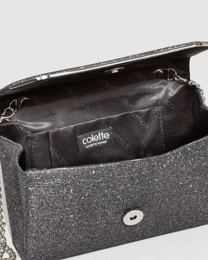 Gunmetal Penny Flap Clutch Bag | Clutch Bags