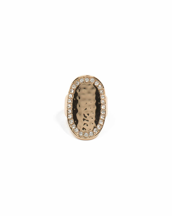 Colette by Colette Hayman Hammered Pave Cocktail Ring - Small