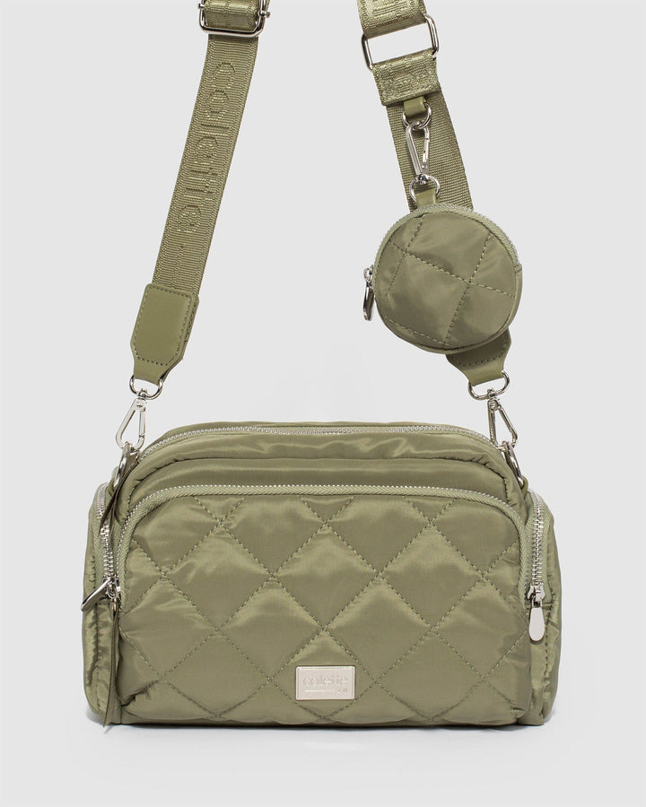 Colette by Colette Hayman Harper Nylon Khaki Crossbody Bag