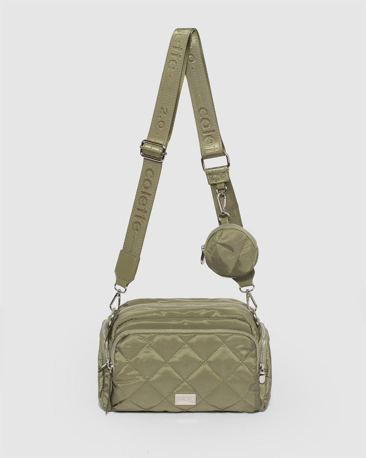 Colette by Colette Hayman Harper Nylon Khaki Crossbody Bag