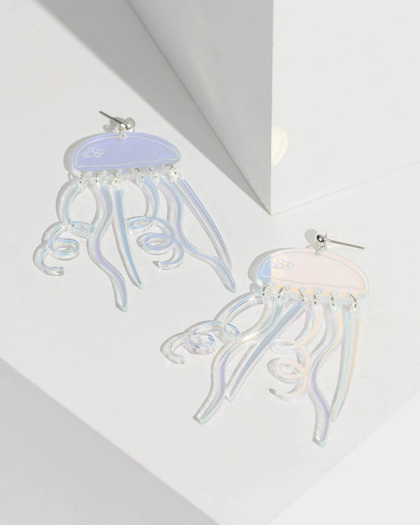 Holographic Jellyfish Drop Earrings | Earrings