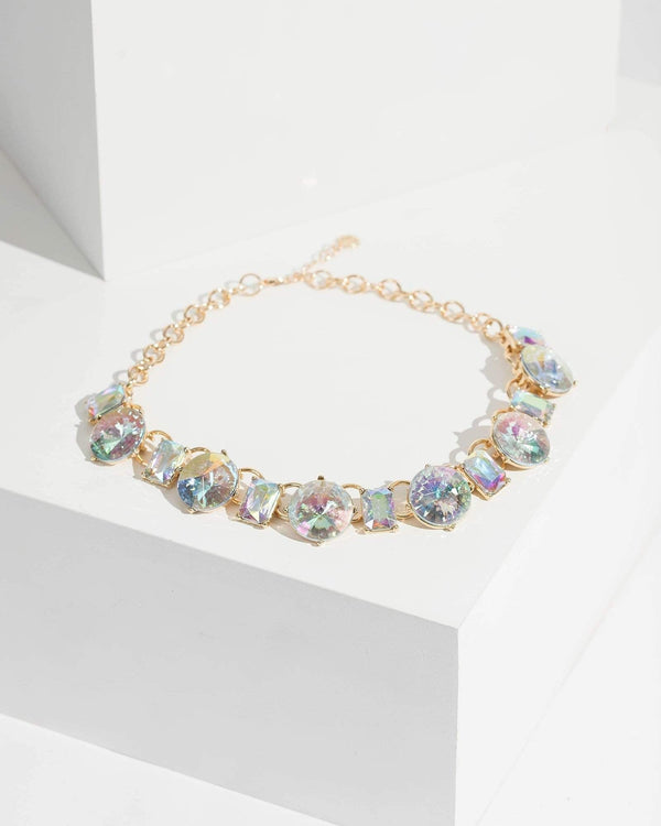 Colette by Colette Hayman Holographic Multi Crystal Choker