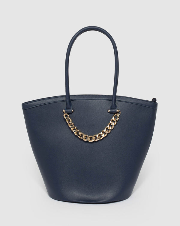 Colette by Colette Hayman Hong Chain Navy Tote Bag