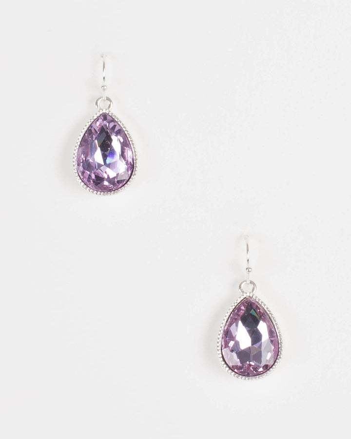 Iridescent Pear Crystal Drop Earrings | Earrings