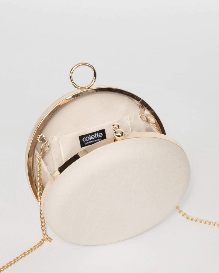 Colette by Colette Hayman Ivory Alex Circle Case Clutch Bag