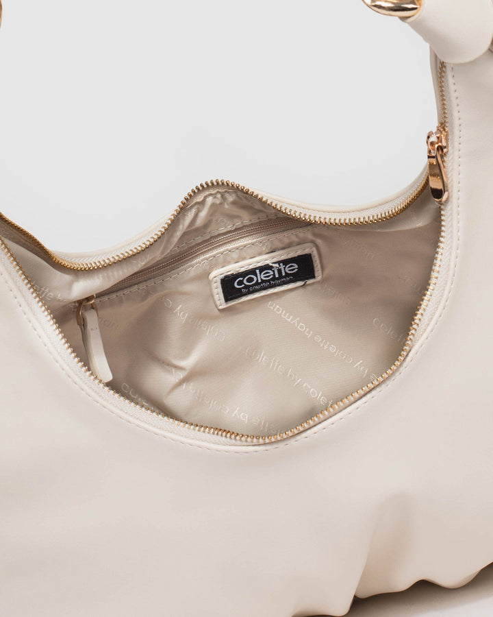 Colette by Colette Hayman Ivory Becky Large Knot Shoulder Bag
