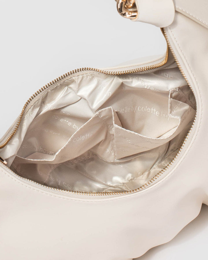 Colette by Colette Hayman Ivory Becky Large Knot Shoulder Bag