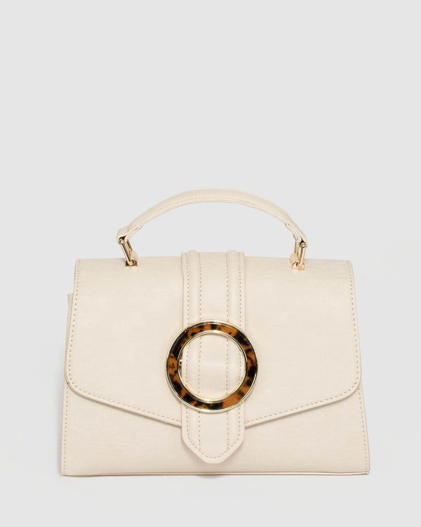 Ivory Cacie Top Handle Bag | Tote Bags
