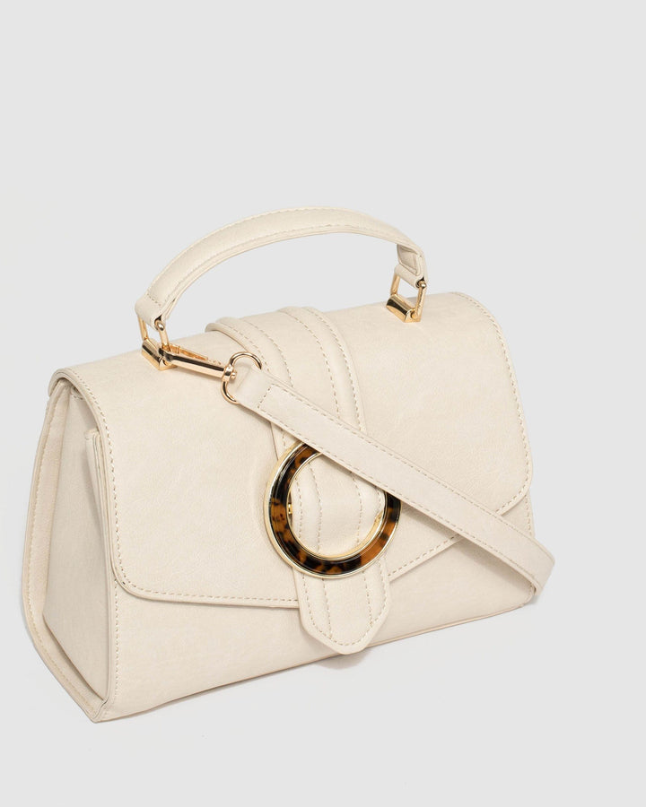 Ivory Cacie Top Handle Bag | Tote Bags