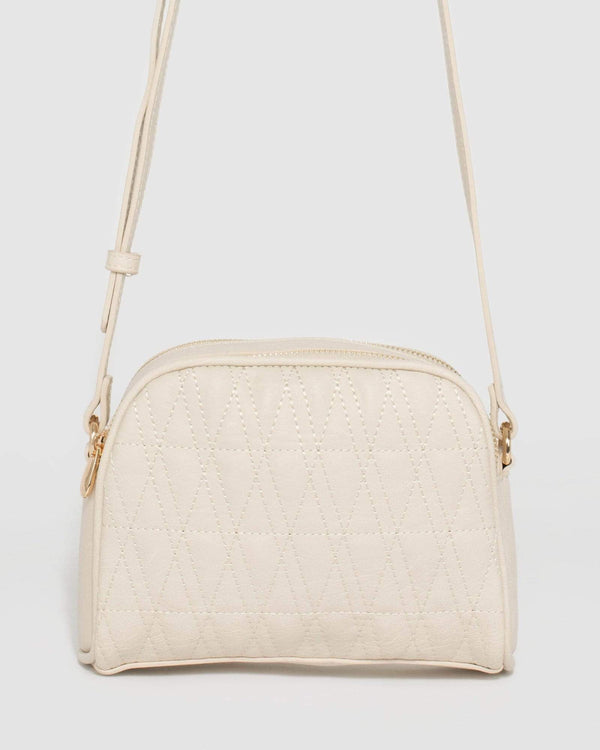 Ivory Celine Quilt Crossbody Bag | Crossbody Bags