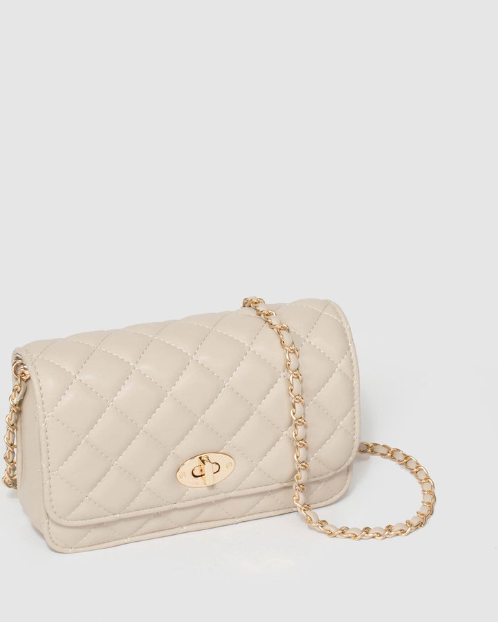 Ivory Eboni Quilted Crossbody Bag | Crossbody Bags