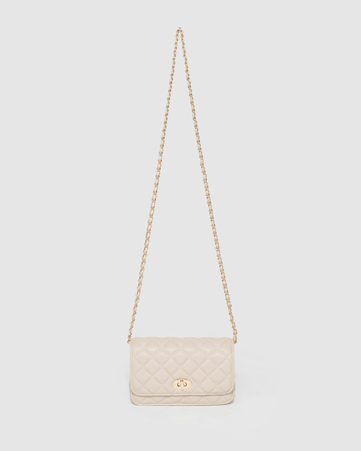 Ivory Eboni Quilted Crossbody Bag | Crossbody Bags