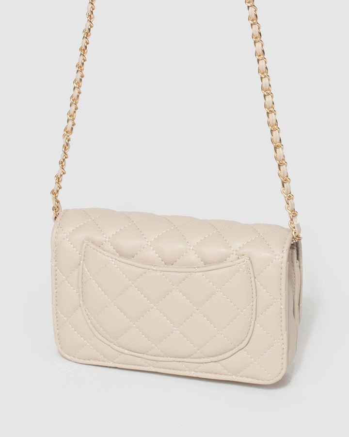 Ivory Eboni Quilted Crossbody Bag | Crossbody Bags