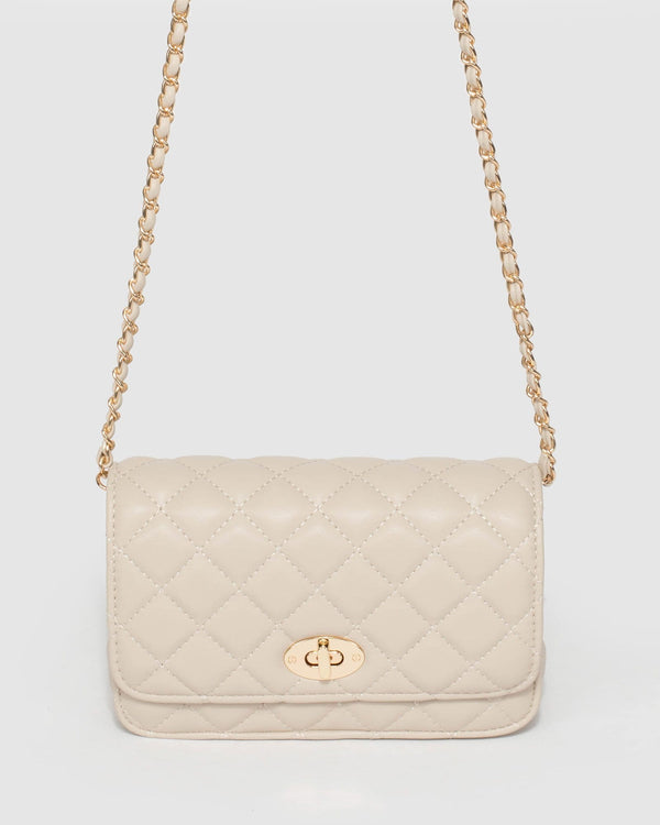 Ivory Eboni Quilted Crossbody Bag | Crossbody Bags