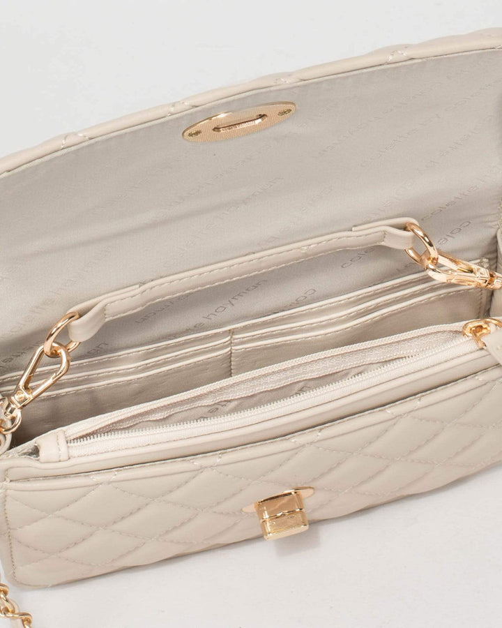 Ivory Eboni Quilted Crossbody Bag | Crossbody Bags