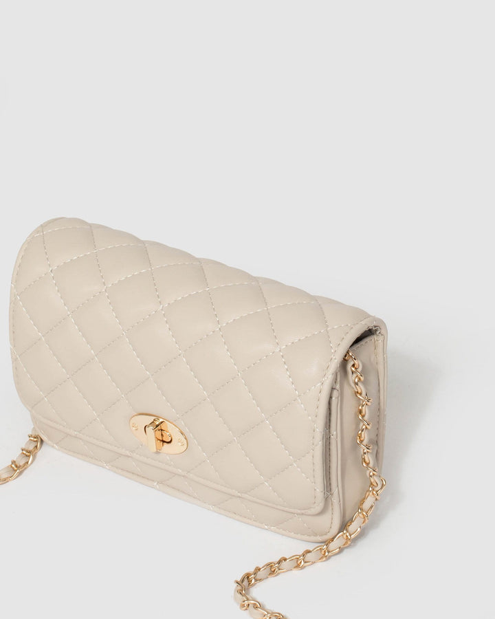 Ivory Eboni Quilted Crossbody Bag | Crossbody Bags