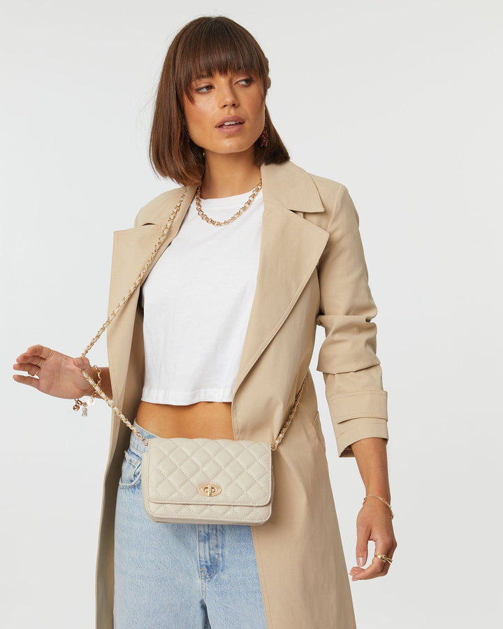 Ivory Eboni Quilted Crossbody Bag | Crossbody Bags