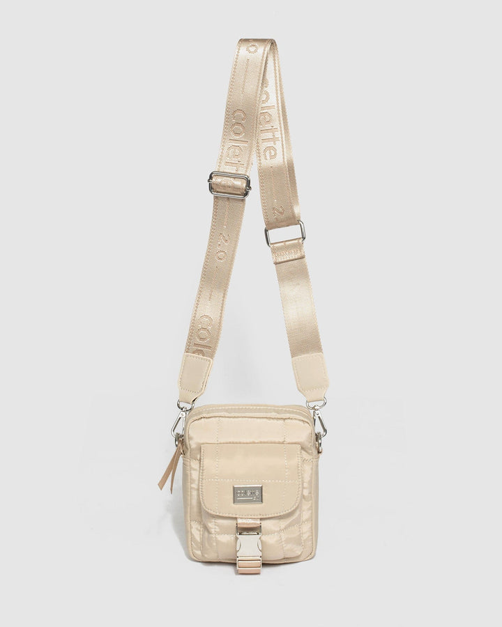 Ivory Emma Lock Crossbody Bag | Crossbody Bags