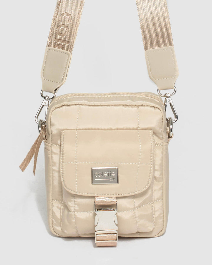 Ivory Emma Lock Crossbody Bag | Crossbody Bags