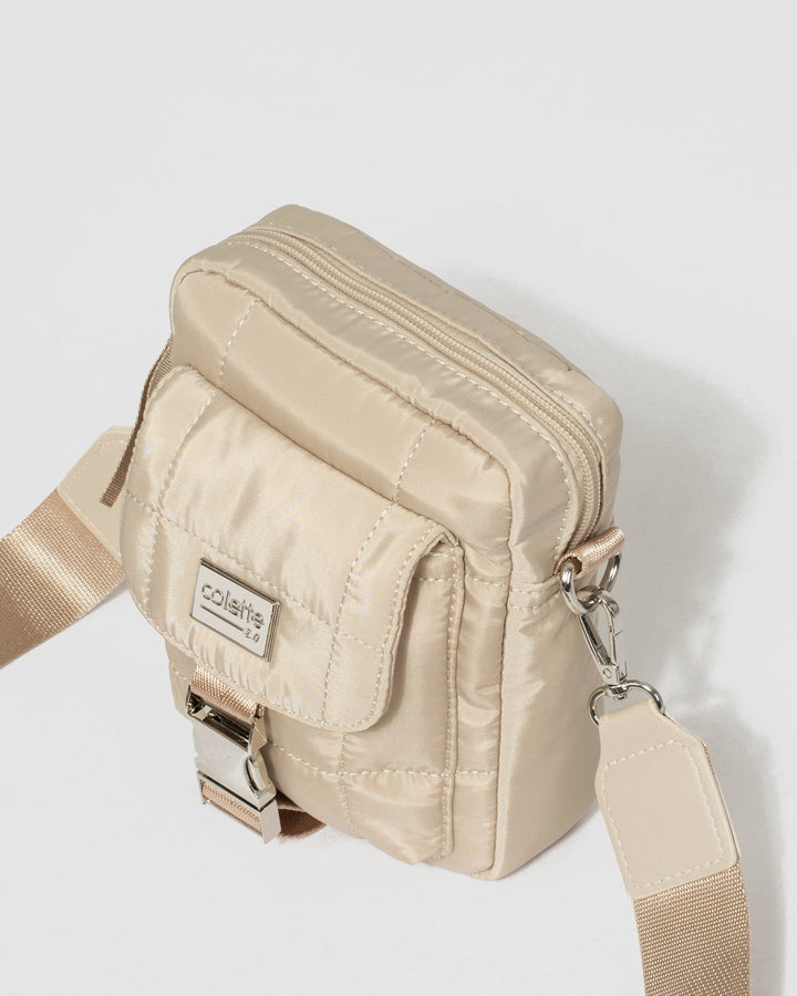 Ivory Emma Lock Crossbody Bag | Crossbody Bags