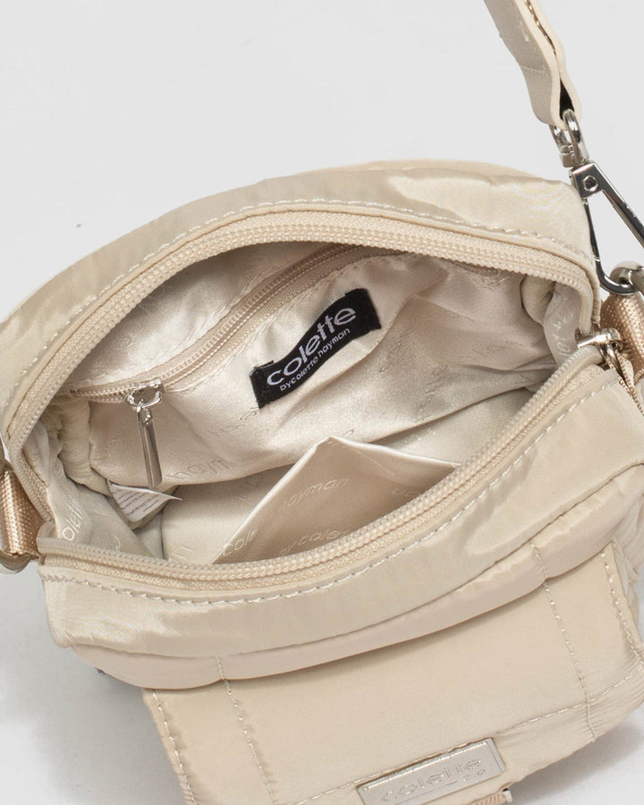 Ivory Emma Lock Crossbody Bag | Crossbody Bags