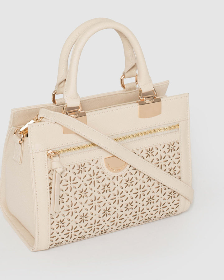 Ivory Ginger Punchout Tote Bag | Tote Bags