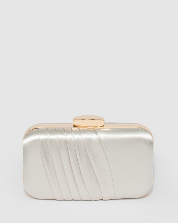 Colette by Colette Hayman Ivory Giovanna Pleat Clutch Bag
