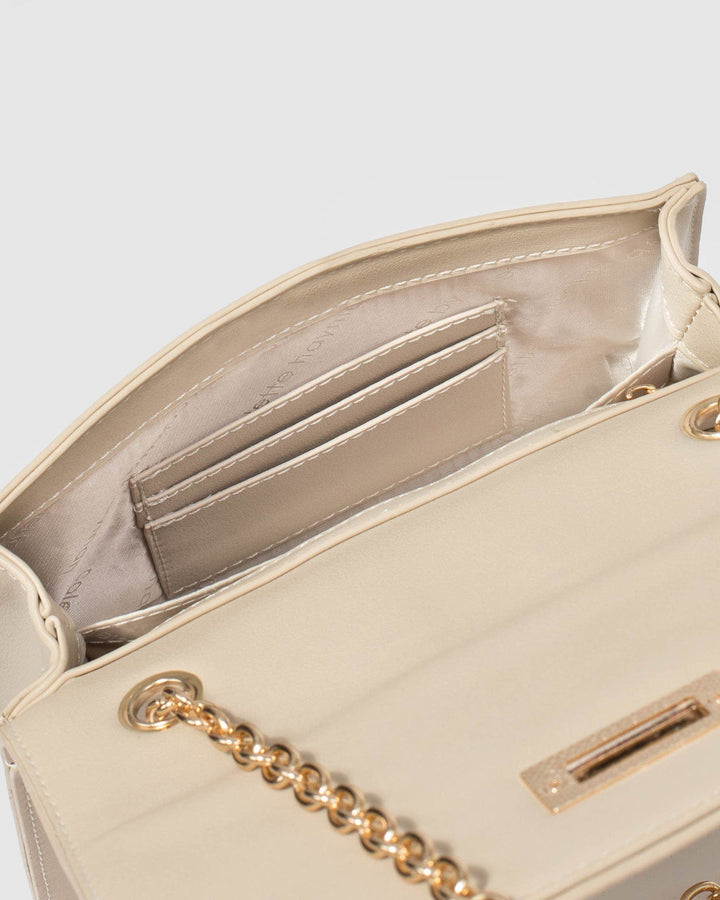 Colette by Colette Hayman Ivory Hadly Lock Crossbody Bag