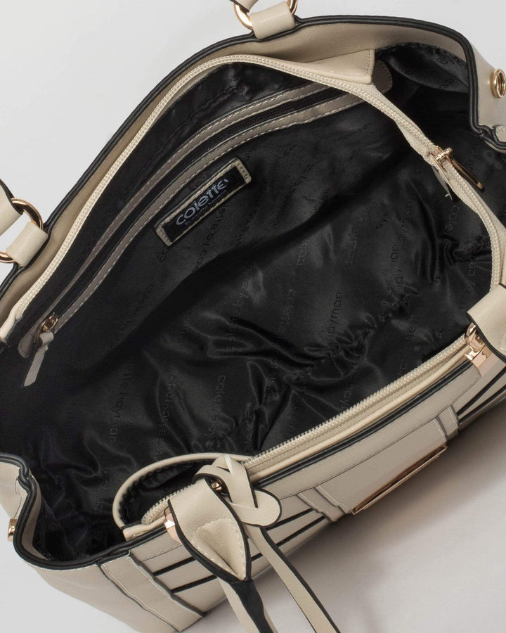 Ivory Harper Panel Medium Tote | Tote Bags