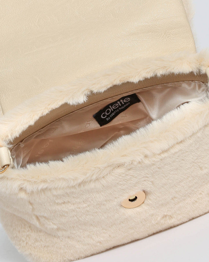 Ivory Kiki Fur Mini Bag | Mini Bags