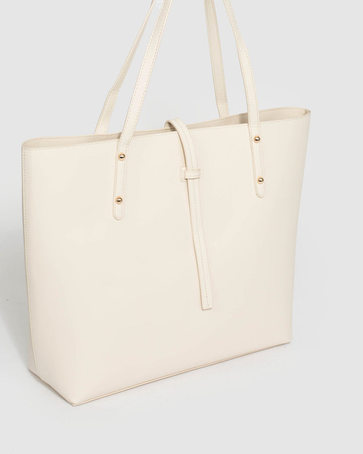Ivory Large Basic Tote Bag | Tote Bags