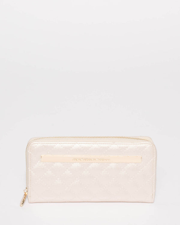 Ivory Nina Quilted Wallet | Wallets