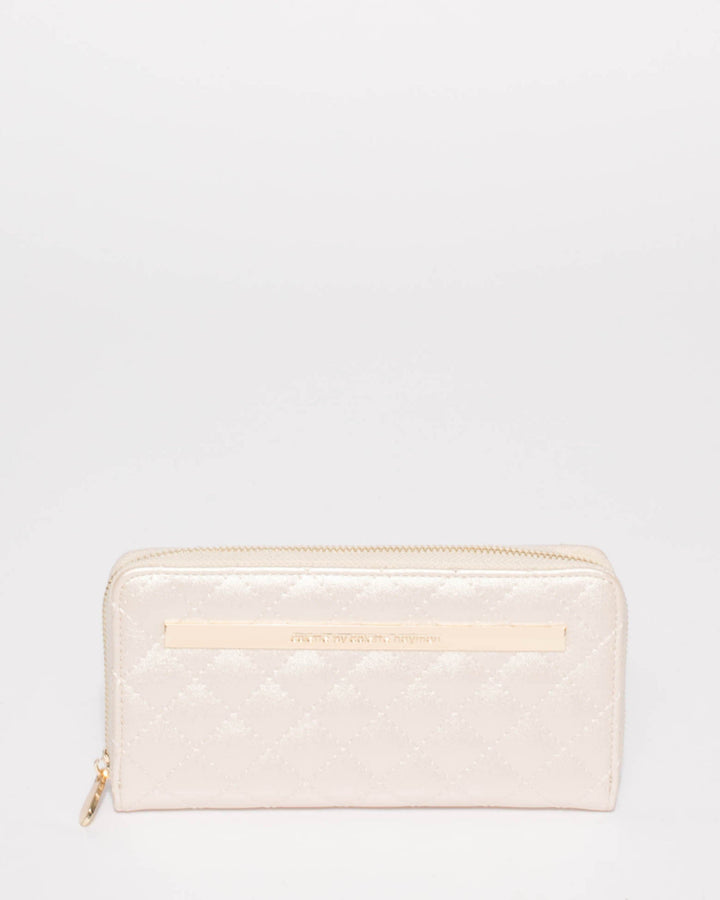 Ivory Nina Quilted Wallet | Wallets