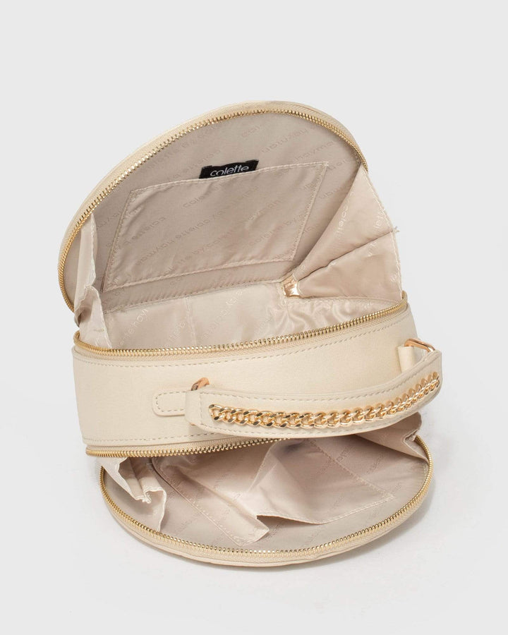 Ivory Ophelia Round Tote Bag | Tote Bags