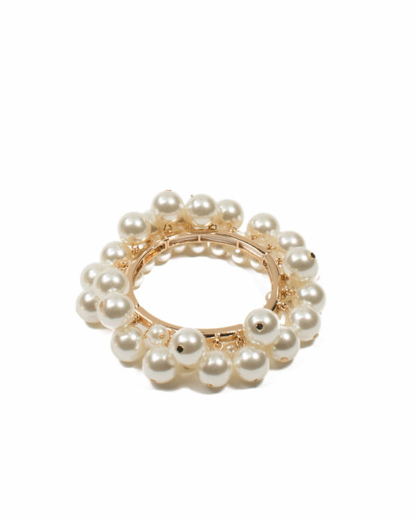 Colette by Colette Hayman Ivory Pearl Cluster Cuff Bracelet