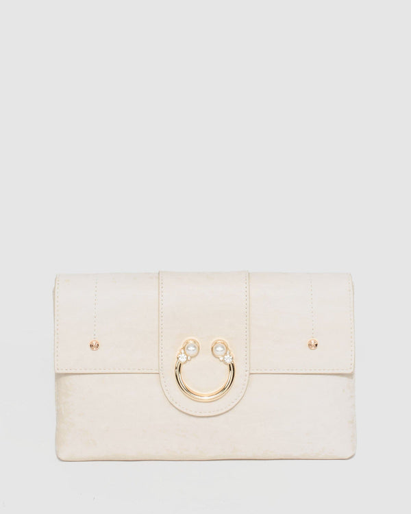 Ivory Polly Pearl Clutch Bag | Clutch Bags