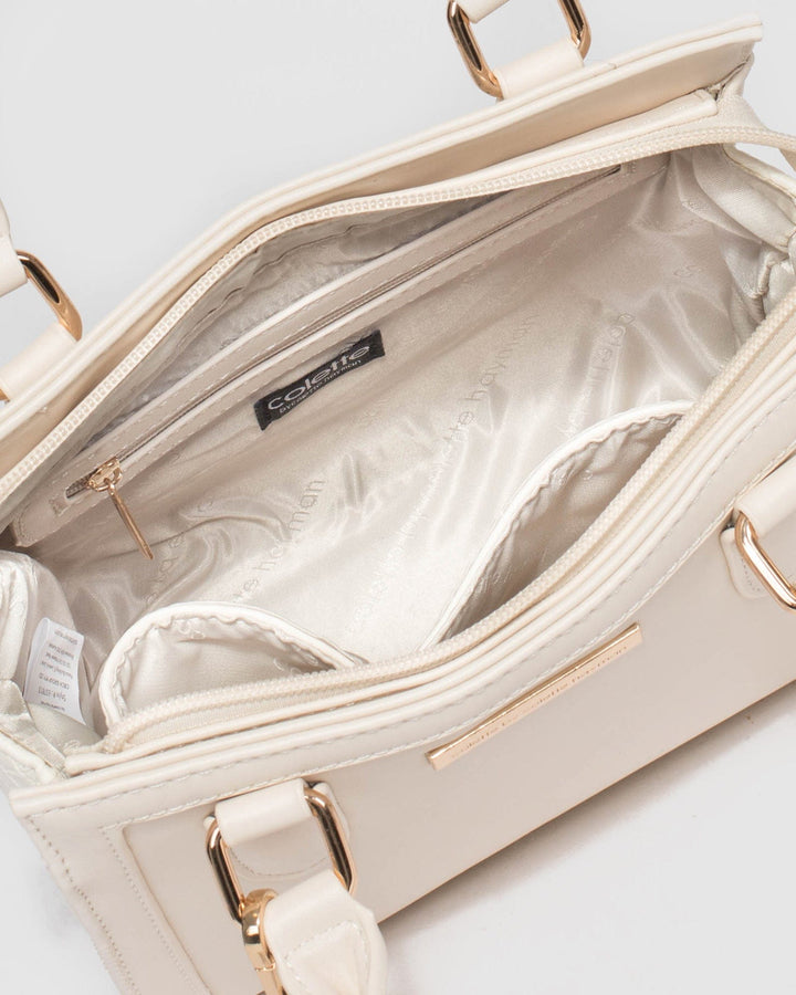 Colette by Colette Hayman Ivory Sia Panel Tassel Tote Bag