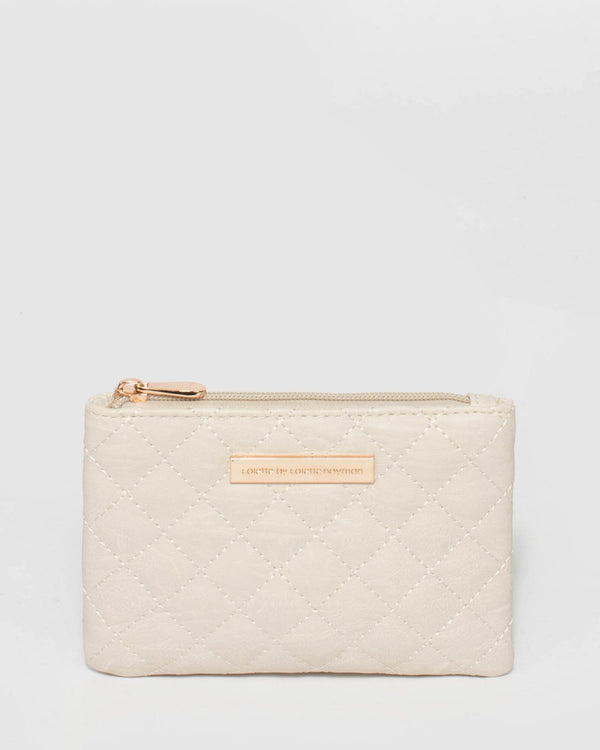 Ivory Sia Quilted Coin Purse | Purses