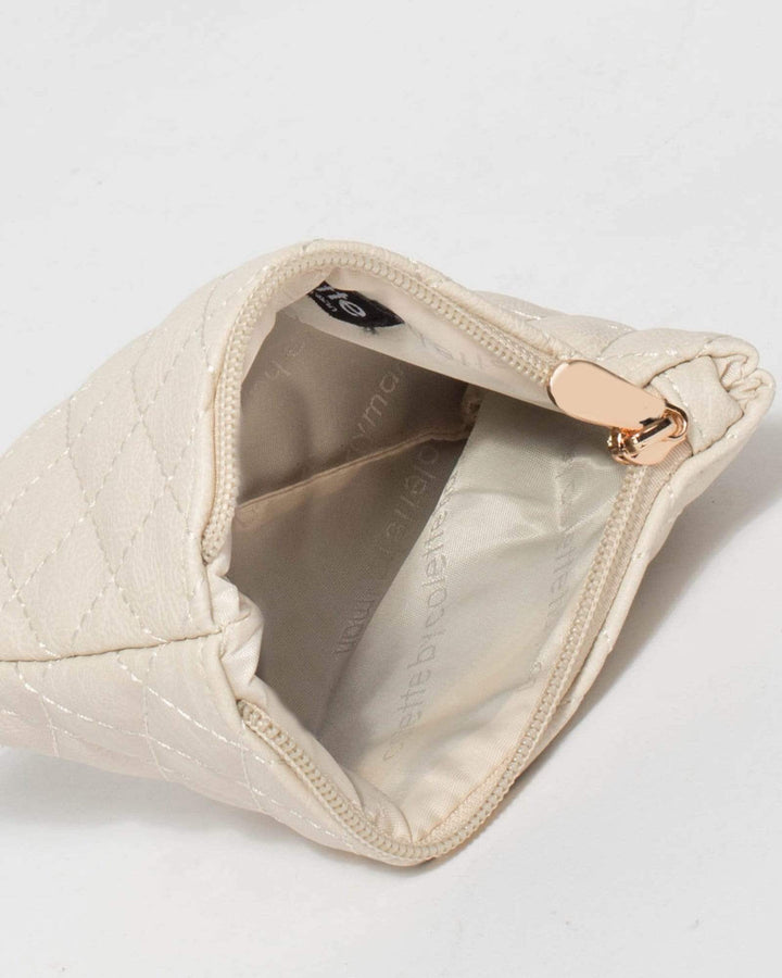 Ivory Sia Quilted Coin Purse | Purses