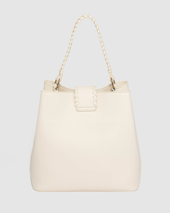 Ivory Sitara Top Handle Bag | Bucket Bags