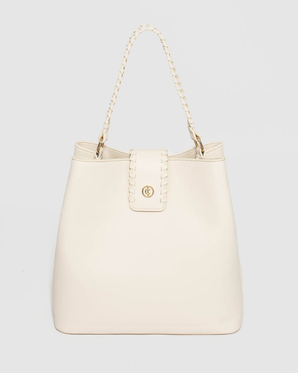 Ivory Sitara Top Handle Bag | Bucket Bags