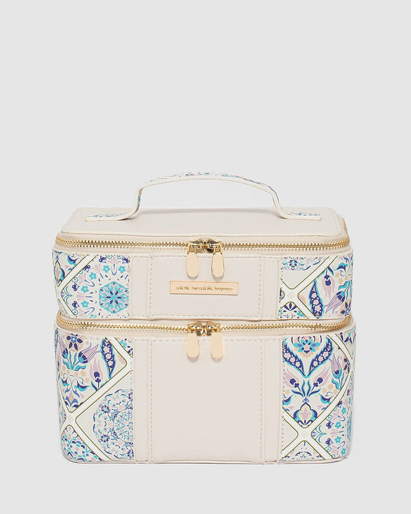 Colette by Colette Hayman Ivory Summer Double Cosmetic Case