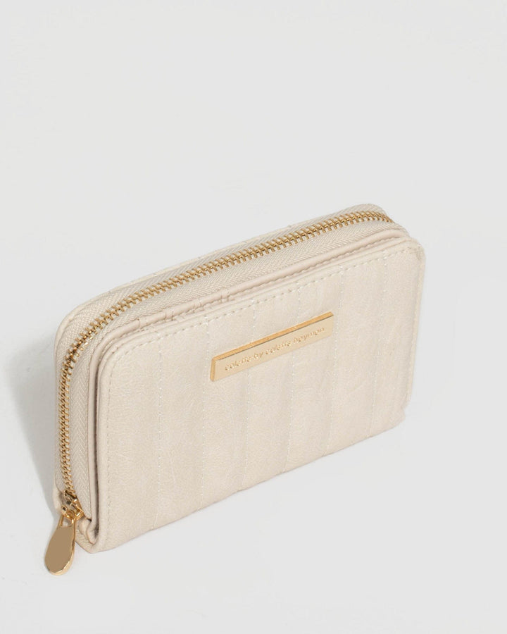 Ivory Tiana Quilted Panel Wallet | Wallets