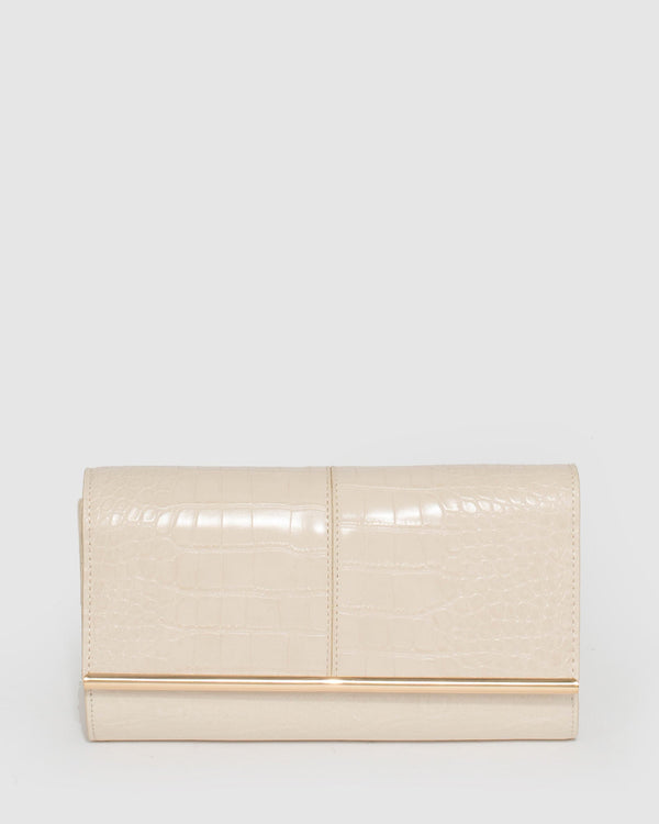 Ivory Vevay Panel Clutch Bag | Clutch Bags