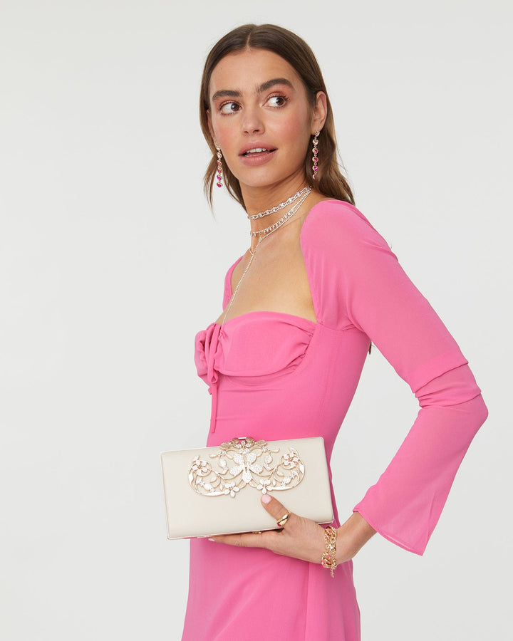 Colette by Colette Hayman Ivory Victoria Clip Clutch Bag