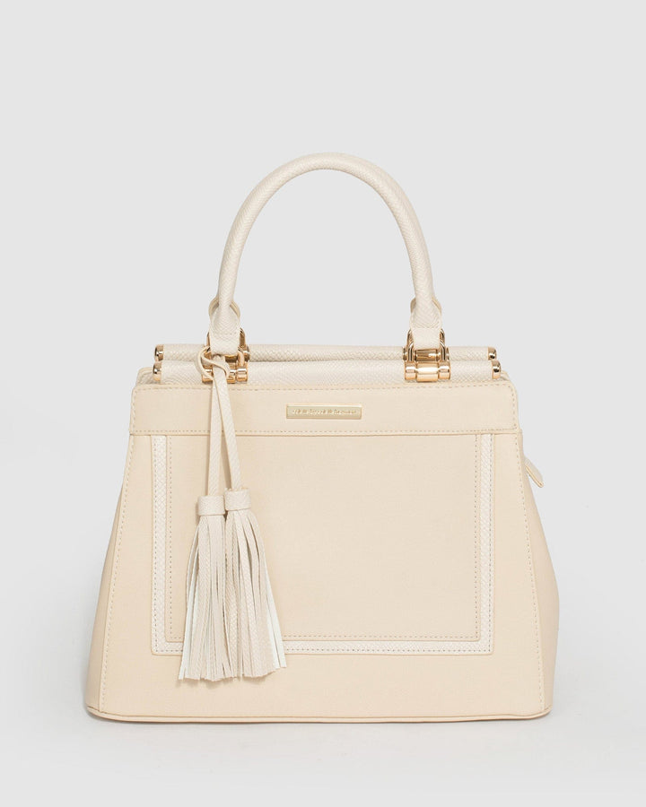 Ivory Yevette Tassel Tote Bag | Tote Bags